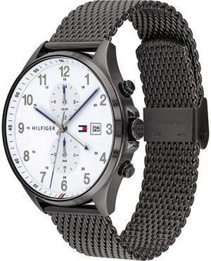 מוצרים הכי חמים ברשת  שעונים  שעון יד לגברים Tommy Hilfiger WEST 1791709 - צבע שחור/לבן
