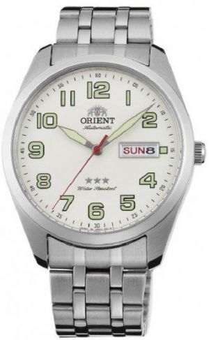 מוצרים הכי חמים ברשת  שעונים  שעון יד אנלוגי יוניסקס Orient RA-AB0025S19B - צבע כסוף עם רצועת מתכת כסופה